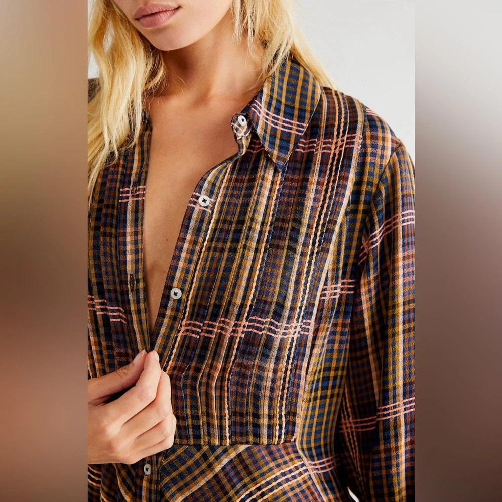 Free People Sadie Plaid Maxi Dress - Picture 3 of 6